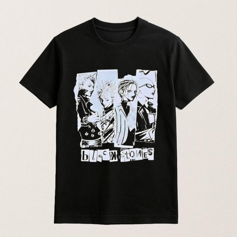 Richard Black Stones Graphic Band T-Shirt Vintage Rock Tee